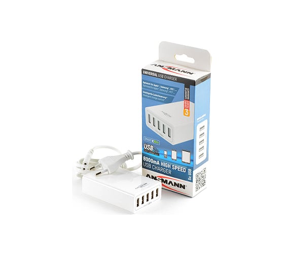 Зарядная станция ANSMANN 1001-0054 USB Charger 8.0A 15183