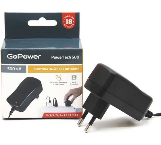 Импульсный универсальный блок питания GoPower PowerTech 500 (1/100) 00-00015334
