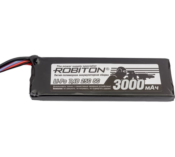 Аккумуляторная сборка Robiton LP-STB2-3000 Lipo 7.4В 3000мАч 13302