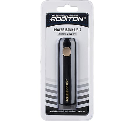 Универсальный внешний аккумулятор Robiton POWER BANK Li3.4 COSMOS черный 3350мАч 14263