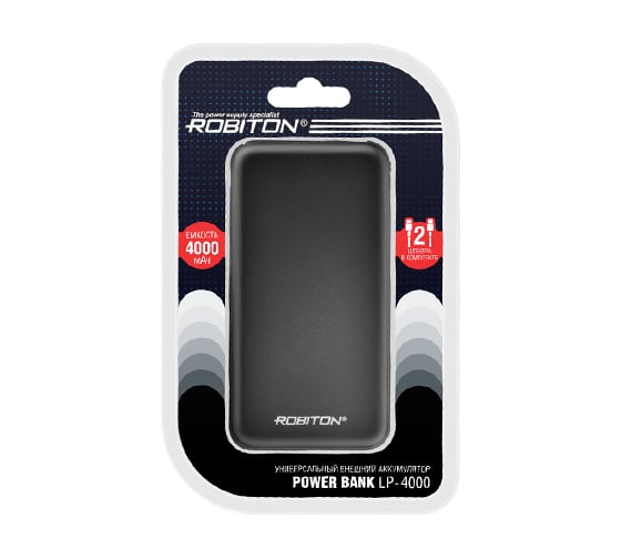 Универсальный внешний аккумулятор Robiton POWER BANK LP-4000 Type C Micro-USB - Type C 14881