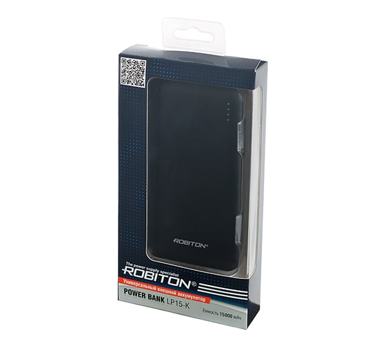 Универсальный внешний аккумулятор Robiton POWER BANK LP15-K 15202