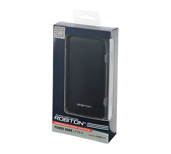 Универсальный внешний аккумулятор Robiton POWER BANK LP20-K 15203