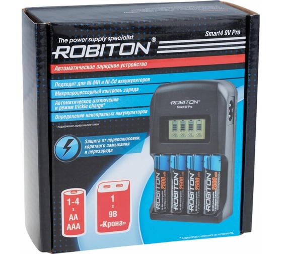 Зарядное устройство Robiton Smart4 9V Pro 16972