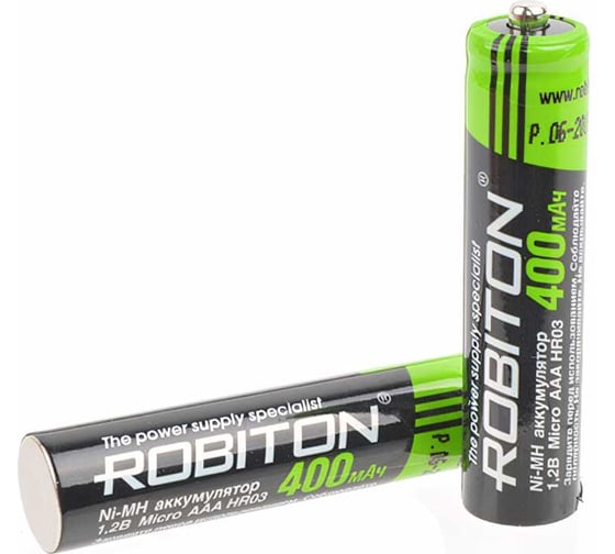 Аккумулятор ROBITON 2шт. SOLAR 400MHAAA-2 14580