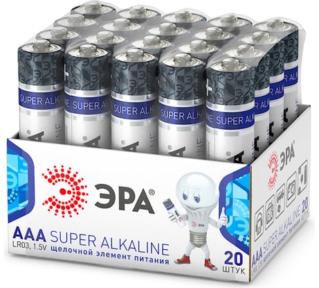 Батарейка ЭРА LR03-20 bulk SUPER Alkaline, Б0054622