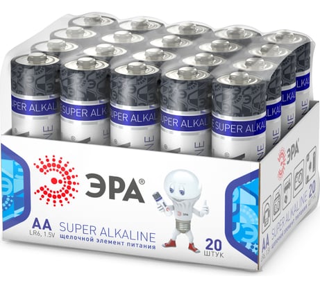 Батарейка ЭРА LR6-20 bulk SUPER Alkaline Б0054623