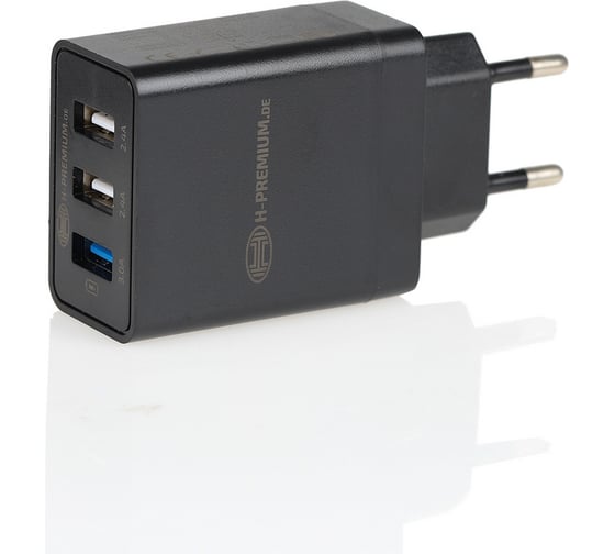 Сетевое зарядное устройство Heyner 230V 3-порта USB 3.0 Черное 511660