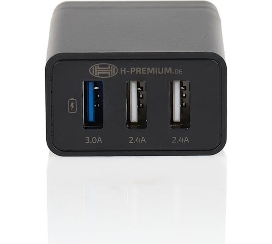 Сетевое зарядное устройство Heyner 230V 3-порта USB 3.0 Черное 511660