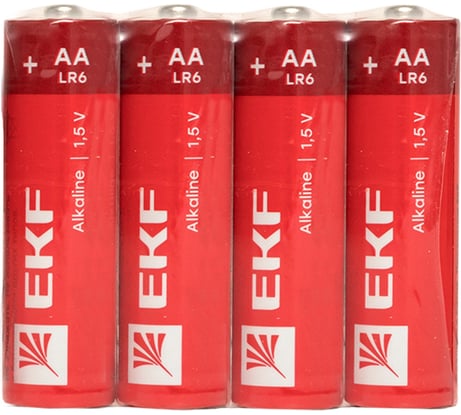Алкалиновая батарейка EKF типа АА(LR6) шринк 4шт. LR6-SR4