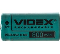 Аккумулятор Videx 16340 800mAh без защиты VID-16340-0.8-NP