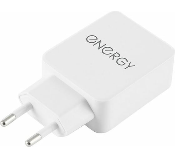 Сетевое зарядное устройство ENERGY ET-32, 2,1А, цвет - белый 104290