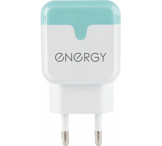 Сетевое зарядное устройство ENERGY ET-33, 2 USB разъёма, 2,1А, цвет - белый 104291