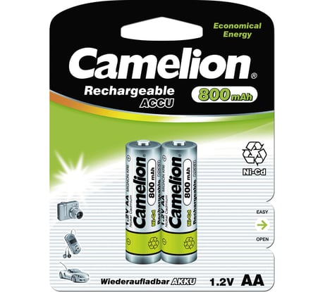 Аккумулятор  AA- 800mAh Ni-Cd BL-2, 1.2В Camelion, 2202