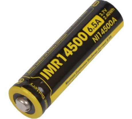Аккумулятор Nitecore незащищенный IMR NL14500 3.7v 650mA 6.5A 13218NL14500