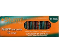 Алкалиновая батарейка Sturm SUPER POWER размер АА, 1.5V, 10 шт BA-2A-010