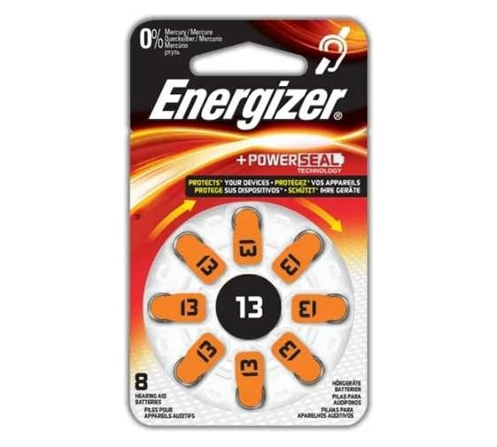 Батарейка Energizer 13 Zinc Air PS 8 шт/бл 7638900425727
