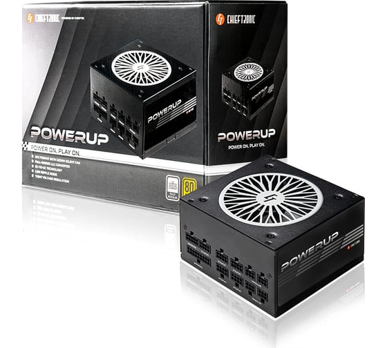 Блок питания Chieftec PSU PowerUP Chieftronic 80 Plus GOLD BOX GPX-650FC