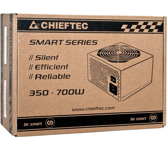 Блок питания Chieftec 700W Smart ATX-12V V.2.3 12cm fan, Active PFC, Efficiency 80 with p GPS-700A8