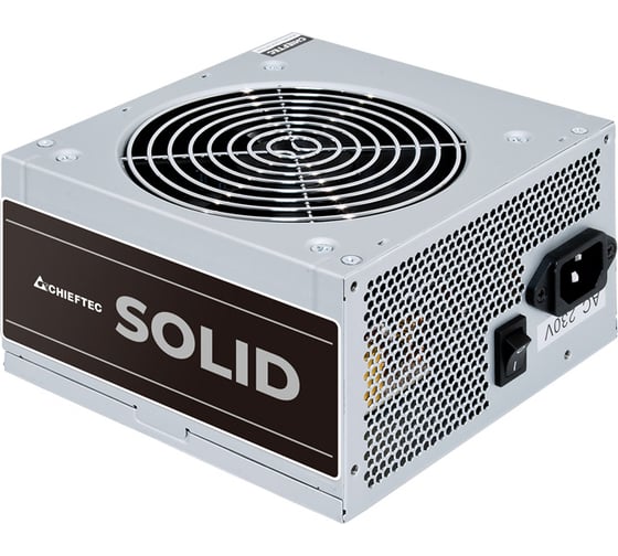 Блок питания Chieftec Solid 600W,  ATX-12V V.2.3 PSU with 12 cm Fan, active PFC, Efficiency 85, OEM GPP-600S