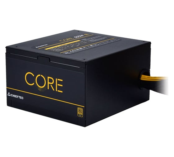 Блок питания Chieftec CORE 500W, ATX 12V 2.3 PSU, W/12cm Fan, 80 plus Gold, Box BBS-500S