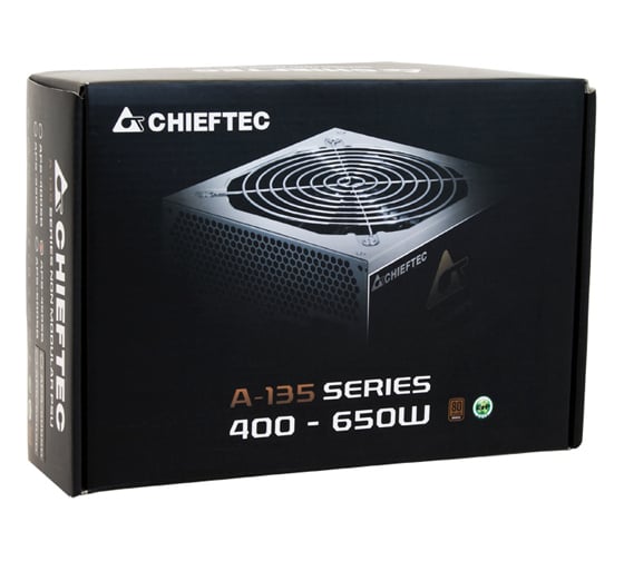 Блок питания Chieftec 550W PSU A135 ATX-12V V.2.3, PS-2 type, 14cm Fan, PFC, 80 Plus bron APS-550SB