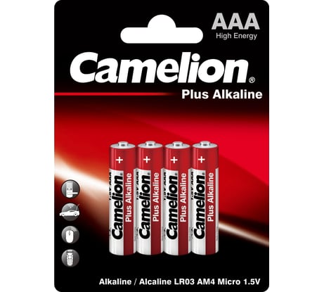 Батарейка 1.5В Camelion, LR03 Plus Alkaline BL-4,7369