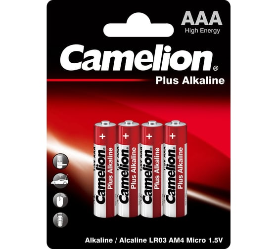 Батарейка 1.5В Camelion, LR03 Plus Alkaline BL-4,7369 1