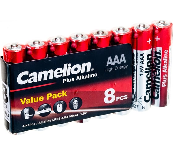 Батарейка 1.5В Camelion, LR03 Plus Alkaline SP8, 9281
