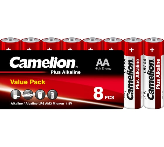 Батарейка Camelion LR6 Plus Alkaline SP8 9283