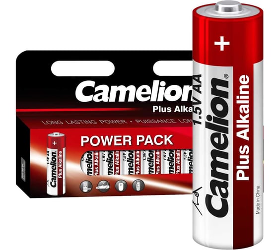 Батарейка LR 6 Plus Alkaline BLOCK-12, 1.5В, блистер 12 шт. Camelion 5818