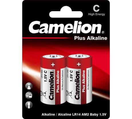 Батарейка 1.5В Camelion LR14 Plus Alkaline BL-2 1653