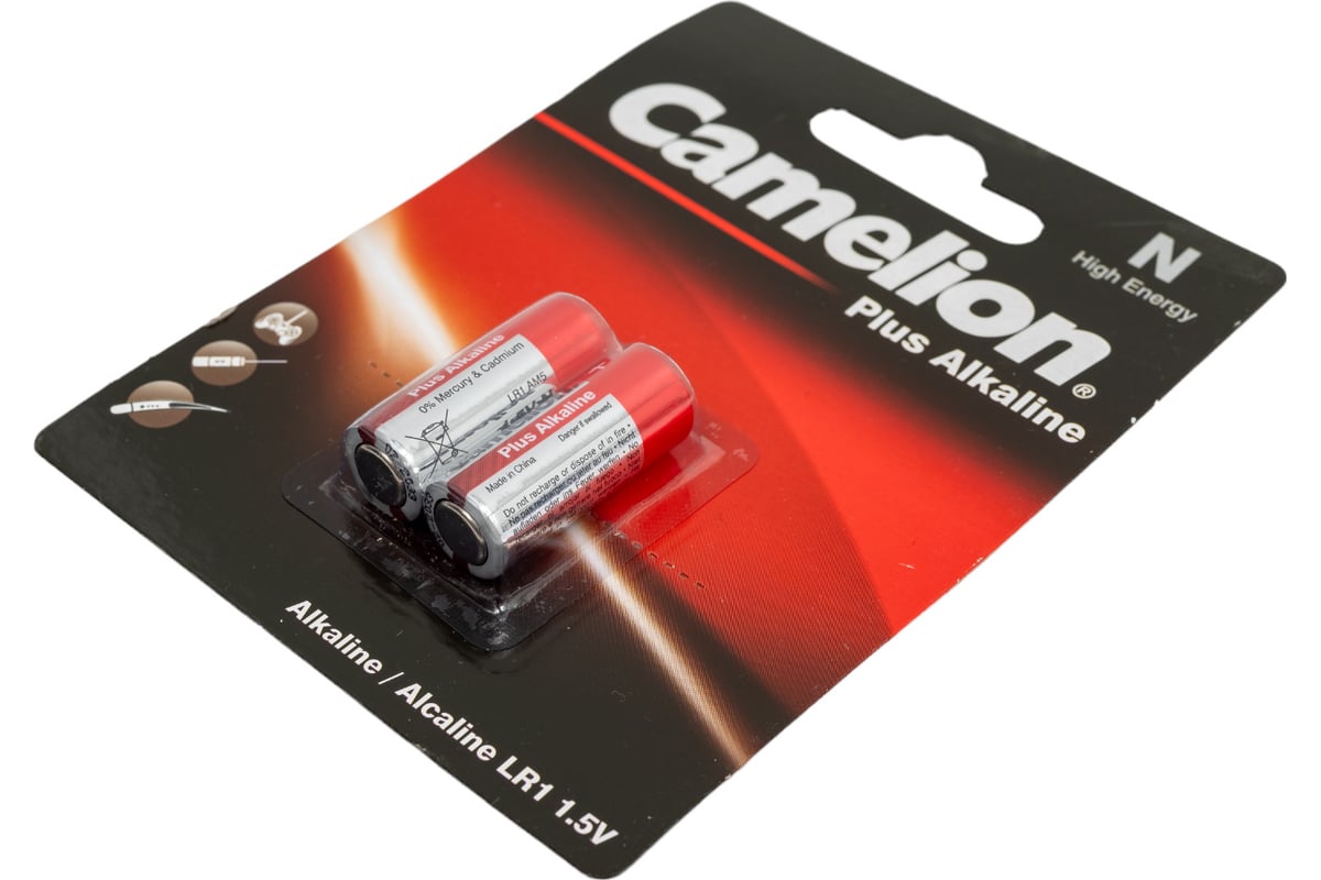 Батарейка 1.5В Camelion, LR1 Alkaline BL-2, 2605