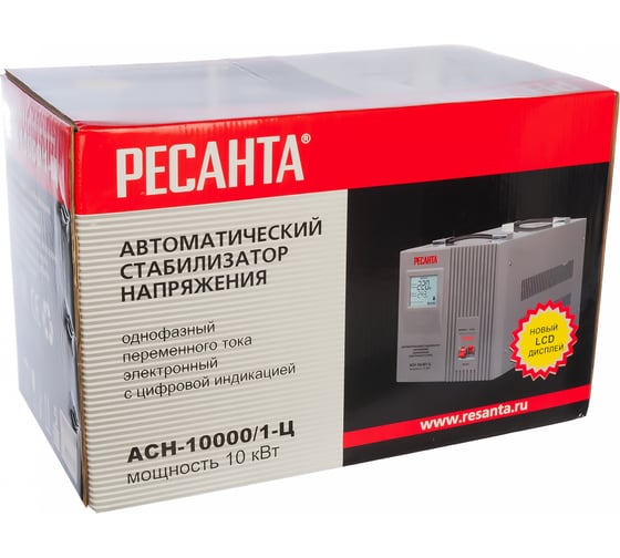 Однофазный стабилизатор напряжения Ресанта АСН 10000/1-Ц 63/6/8