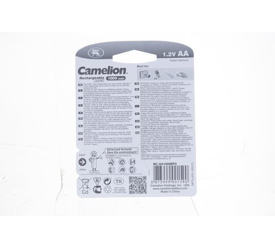 Аккумулятор 1.2В Camelion, AA-1000mAh Ni-Cd BL-2, 6181