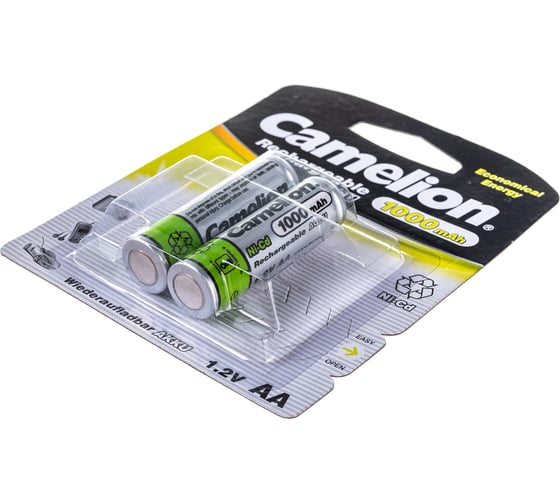 Аккумулятор 1.2В Camelion, AA-1000mAh Ni-Cd BL-2, 6181