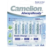 Аккумулятор 1.2В Camelion AA-1000mAh Ni-Mh Always Ready BL-4, 10649