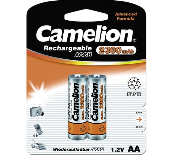 Аккумулятор 1.2В Camelion AA-2300mAh Ni-Mh BL-2, 5221