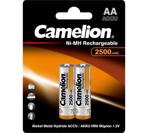 Аккумулятор Camelion 1.2В AA-2500mAh Ni-Mh BL-2, 6107