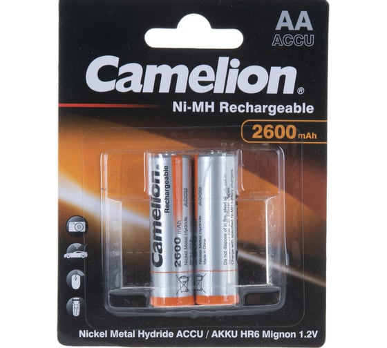 Аккумулятор Camelion 1.2В AA-2600mAh Ni-Mh BL-2, 6183