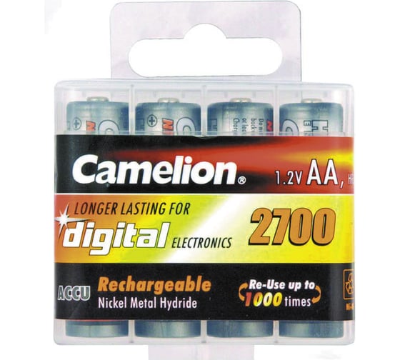 Аккумулятор Camelion 1.2В AA-2700mAh Ni-Mh BC4, 7348