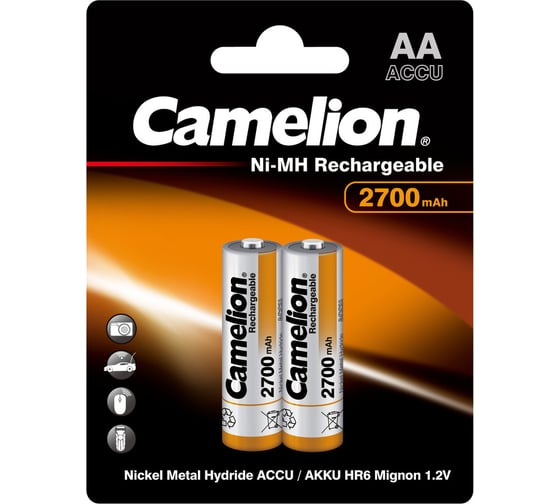 Аккумулятор Camelion 1.2В AA-2700mAh Ni-Mh BL-2,7371