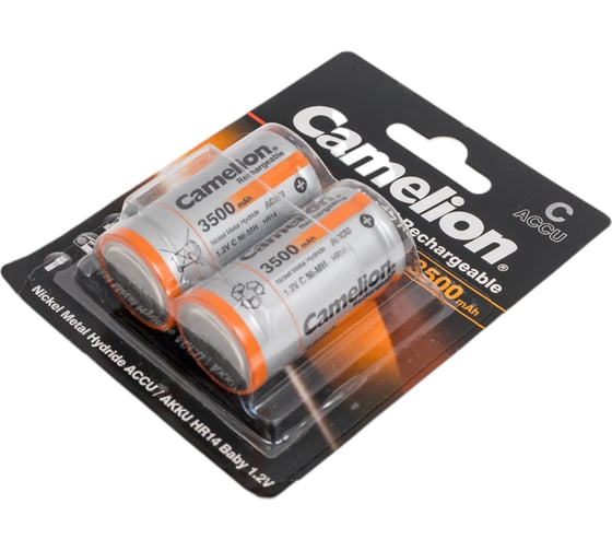 Аккумулятор Camelion 1.2В C-3500mAh Ni-Mh BL-2, 6184