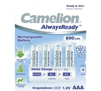 Аккумулятор Camelion 1.2В AAA-600mAh Always Ready BL-4, 10650