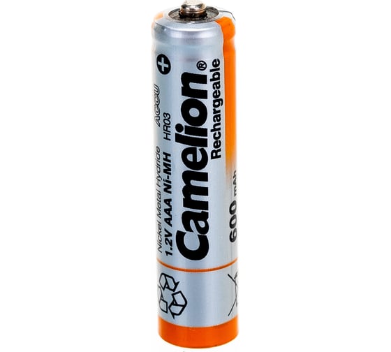 Аккумулятор Camelion 1.2В AAA-600mAh Ni-Mh BL-2, 2695