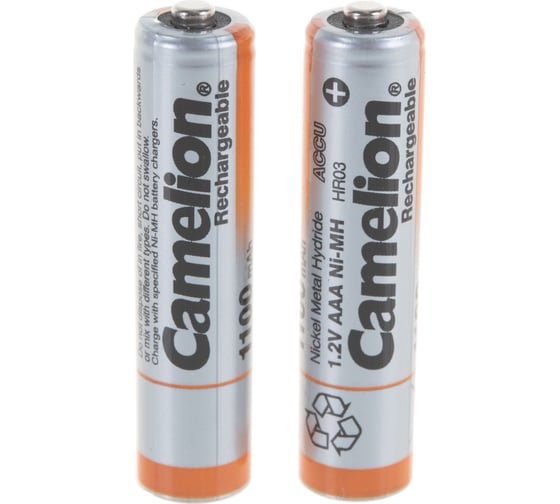 Аккумулятор Camelion 1.2В AAA-1100mAh Ni-Mh BL-2, 7372