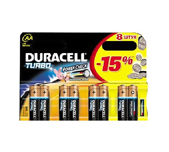 Батарейка Duracell LR03 MN2400 Turbo BL-8, 10779