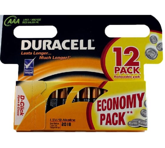 Батарейка Duracell LR03 MN2400 Basic BL-12, 10780 1