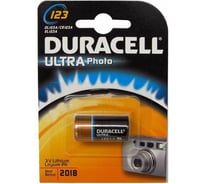 Батарейка для фотоаппаратов Duracell DL123A Ultra BL-1, 1183