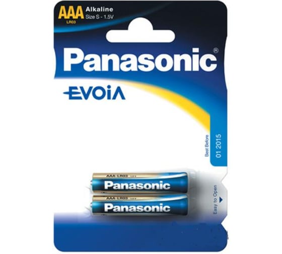 Батарейка 1.5В Panasonic Evoia LR 03 2BP, 10377